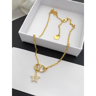 สร้อยคอเพทาย จี้ตัวอักษร CD เรียบง่าย อเนกประสงค์