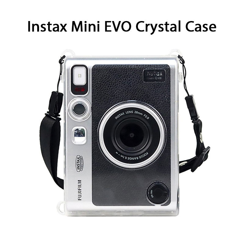 [Film Lab] เคสใส Instax Mini EVO เคสกล้อง เคสป้องกันกล้อง กับสายคล้อง CAA19