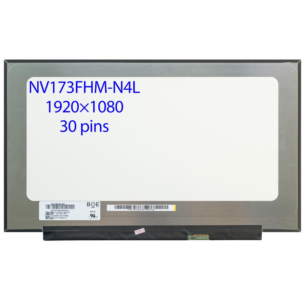 17.3 นิ้ว IPS แล็ปท็อปหน้าจอ LCD NV173FHM-N4L fit NV173FHM-N4F N173HCE-E3B DP/N 0HGP10 0VC9P0 FHD 19