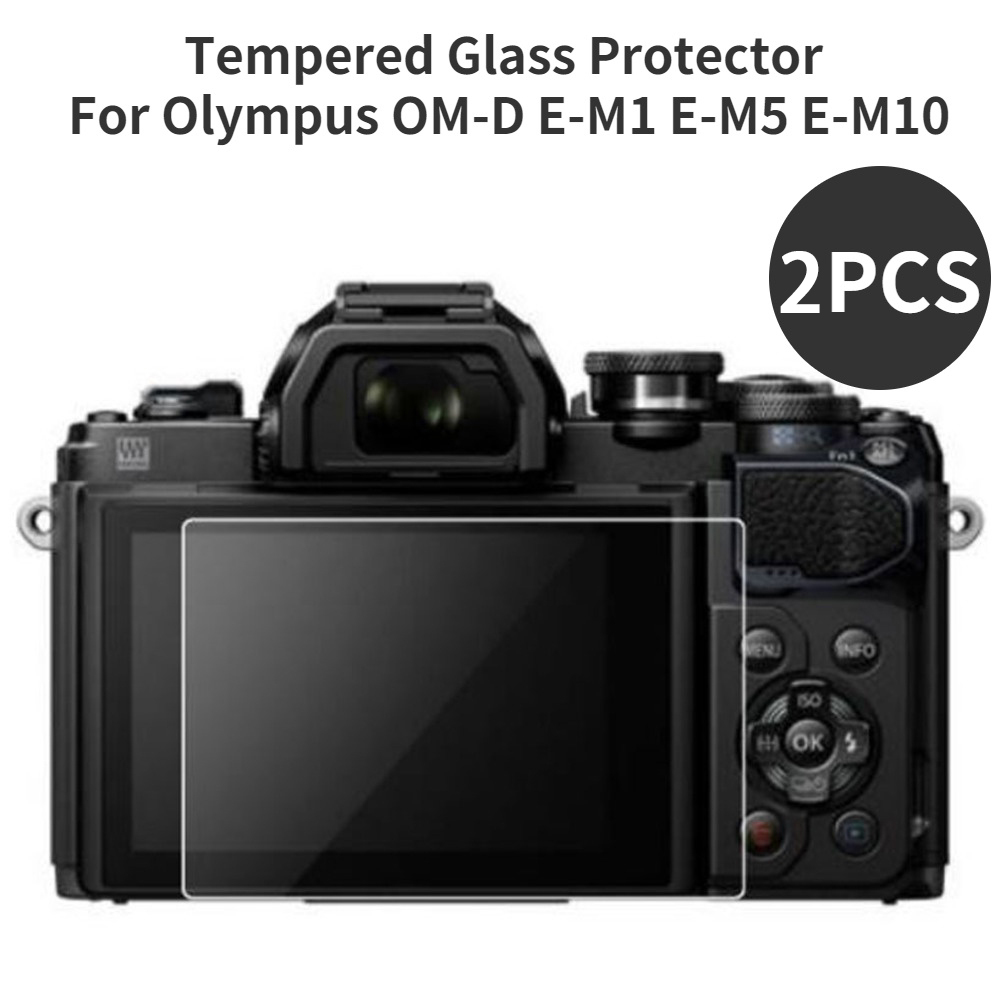 2 ชิ้น ฟิล์มกระจกนิรภัยกันรอยหน้าจอกล้อง สําหรับ Olympus E-M1 E-M5 E-M10/EM1 EM5 EM10 Mark II III IV