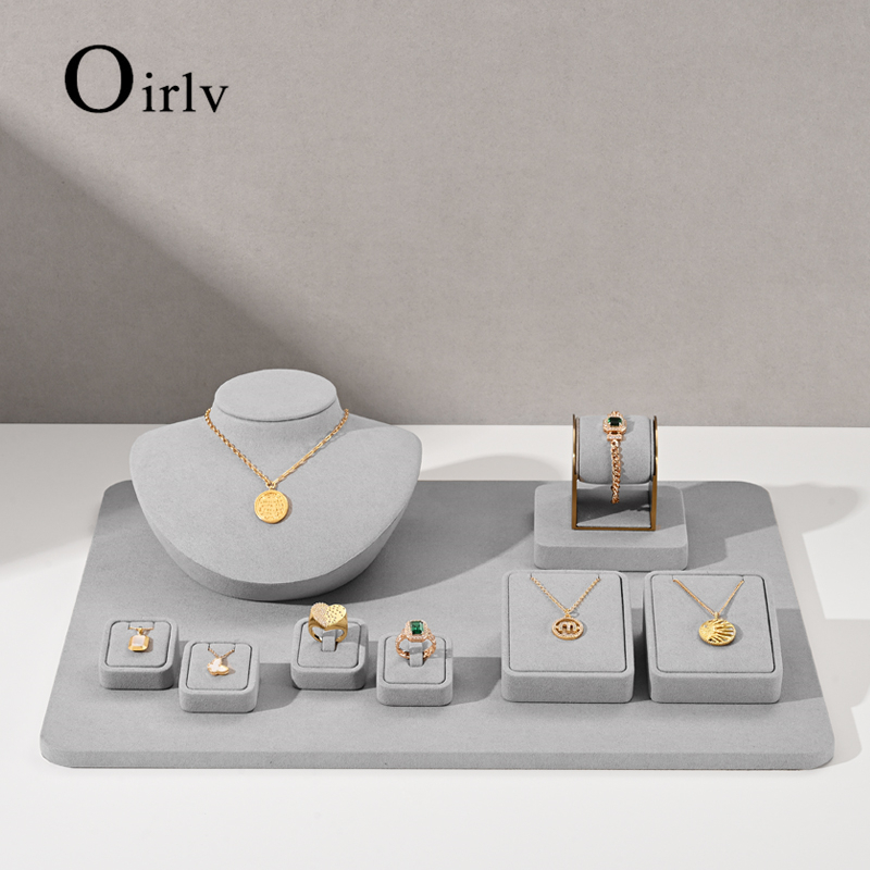 Oirlv แหวนสร้อยคอสร้อยข้อมือยืนแสดง นาฬิกายืนแสดง ที่เก็บเครื่องประดับ TT307 TT308 TT309