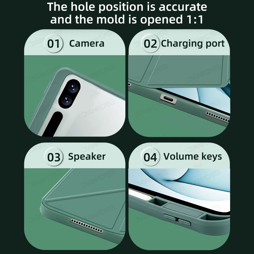 เคส พร้อมช่องใส่ปากกา สําหรับ Samsung Galaxy Tab Case A8 10.5 S6 Lite 10.4 นิ้ว P620 P625 2024 S7 S8 S9 11 S7 FE S7 S8 Plus S9 Plus 12.4 - รูปที่ 4