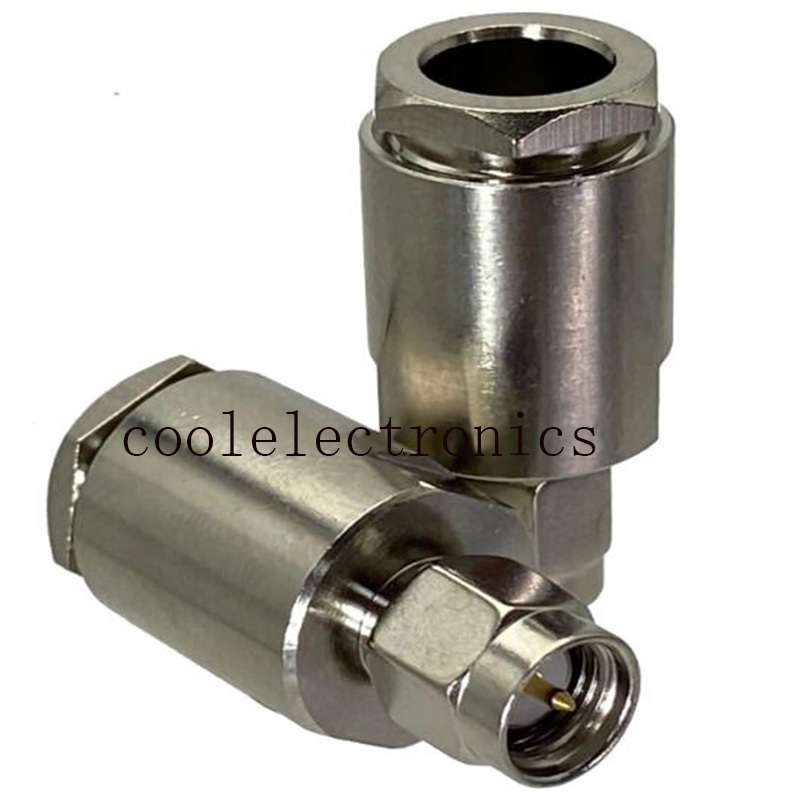 แคลมป์ปลั๊ก SMA ตัวผู้ สําหรับสายโคแอ็กซ์ RG8 LMR400  RG214 50-7 7D-FB RF 2 ชิ้น