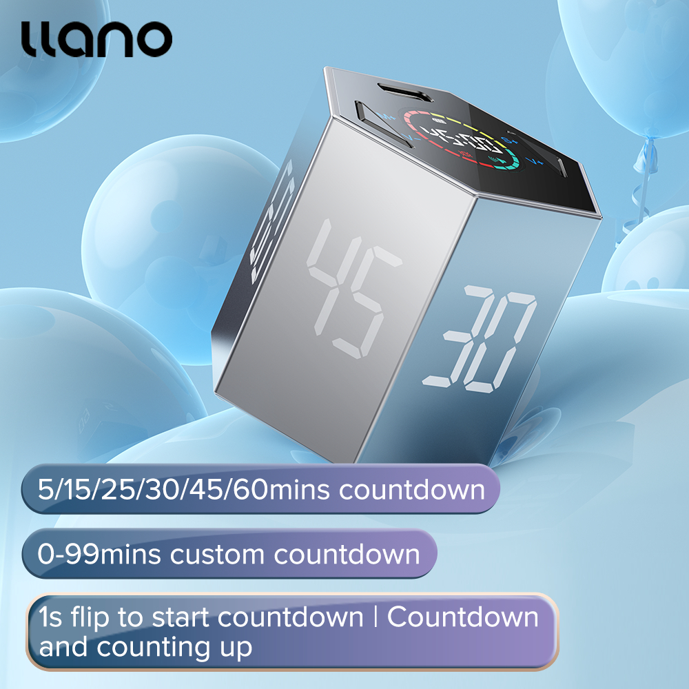 Llano นาฬิกาจับเวลาดิจิทัล LED นับถอยหลัง แบบแม่เหล็ก อเนกประสงค์ สําหรับทํางาน ออกกําลังกาย เล่นเกม ทําอาหาร