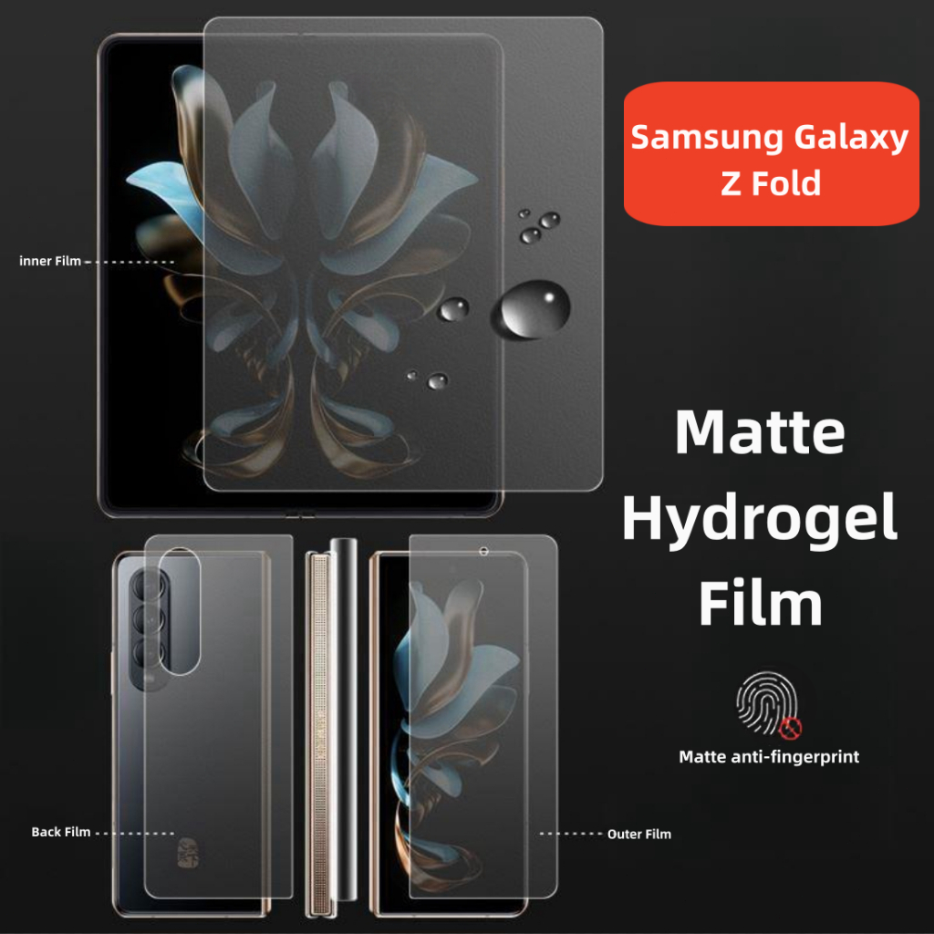 1~2 ชิ้น ฟิล์มแมตต์ไฮโดรเจล ฟิล์ม TPU อ่อน สำหรับ Samsung Galaxy Z Fold 6/5/4 ฟิล์มป้องกันหน้าจอเต็มตัว ZFold ZFold5 ZFold4 Fold5 Fold4 - ไม่ใช่กระจกกันรอย