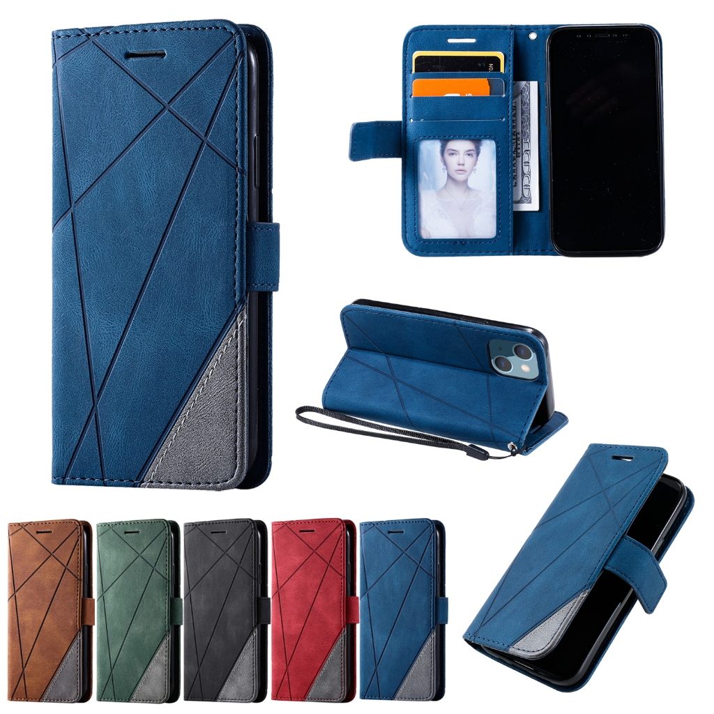 เคส Case for Sony Xperia 10 V 5 IV 1 II III  เคสโทรศัพท์หนัง PU TPU นิ่ม ฝาพับ พร้อมช่องใส่บัตร และสายคล้องมือ สําหรับ เคสโซนี่ Xperia10 Xperia5 Xperia1 Leather Case Flip Cover Wallet ฝาพับหนัง เคสฝาพับ เคสเปิดปิด ซองมือถือ