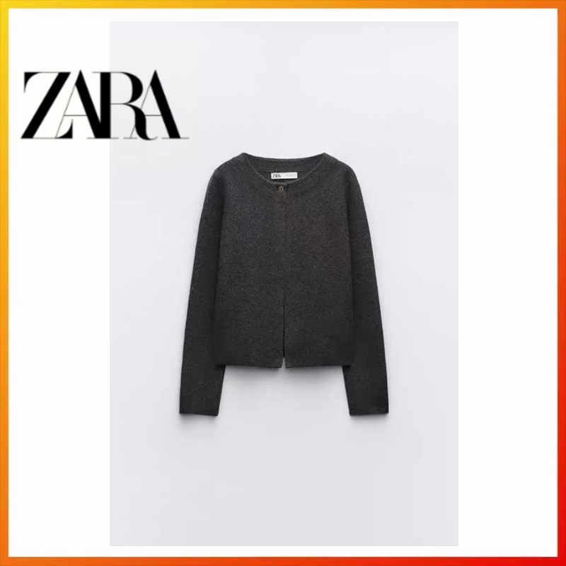Zara เสื้อโค้ท ผ้าถัก ติดกระดุม สําหรับผู้หญิง 2756109 802