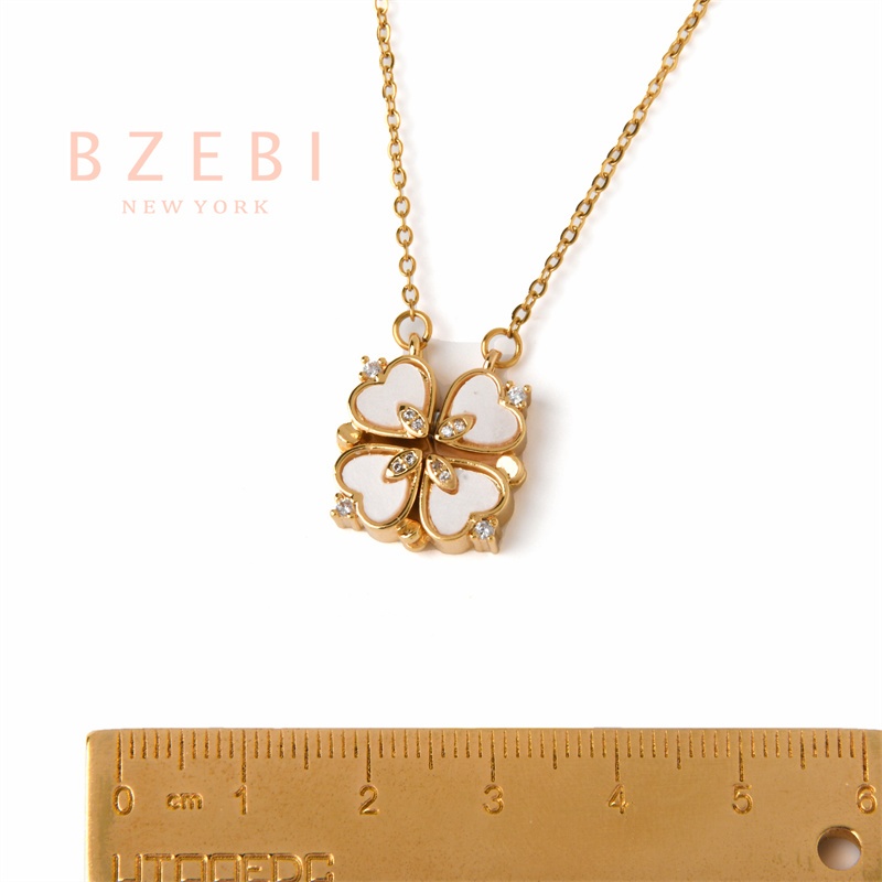 Bzebi สร้อยคอ สเตนเลส ชุบทอง 18K จี้ สไตล์เกาหลี ป้องกันสนิม เครื่องประดับแฟชั่น ผู้หญิง พรีเมี่ยม ไม่จางหาย ใส่อาบน้ําได้ 1368n
