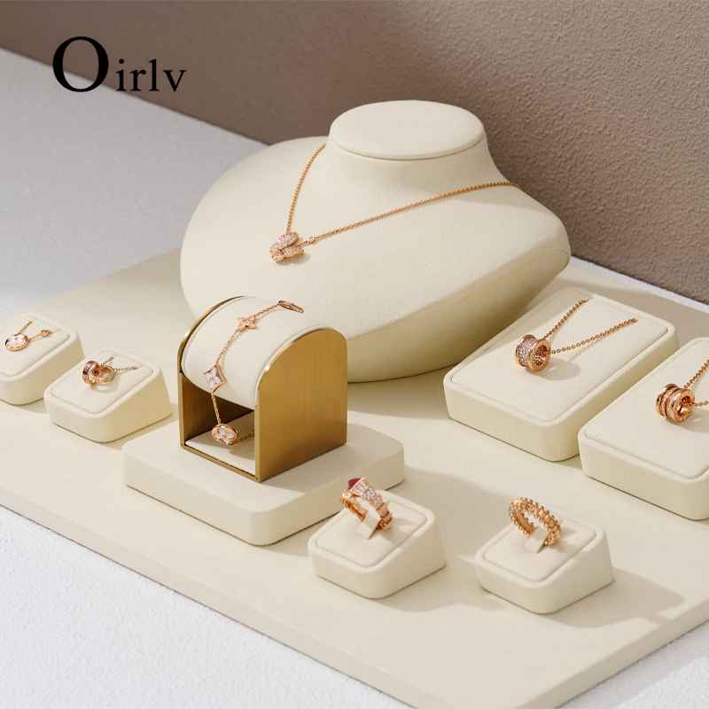 Oirlv กล่องเครื่องประดับนาฬิกาสร้อยคอสร้อยข้อมือเครื่องประดับขาตั้งถาดเครื่องประดับ TT164 TT165