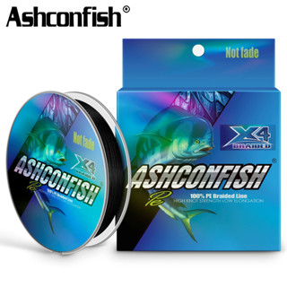 Ashconfish สายเอ็นตกปลาน้ําเค็ม PE แบบถัก ไม่ย้อมสี ไม่จางหา…