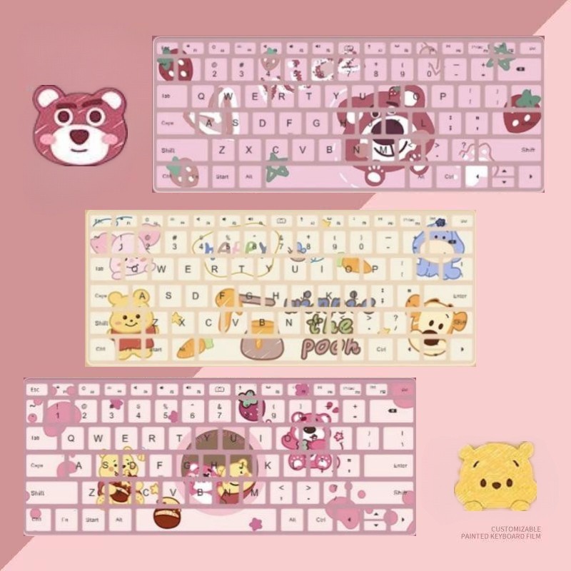 【Lotso &amp; Winnie the Pooh】keyboard cover for Macbook M2 Air15 Air 13 M1 2020 Air 13.3 A2179 A2237 Pro13 A2159 A2251 A2238 A1466 cartoon keyboard case