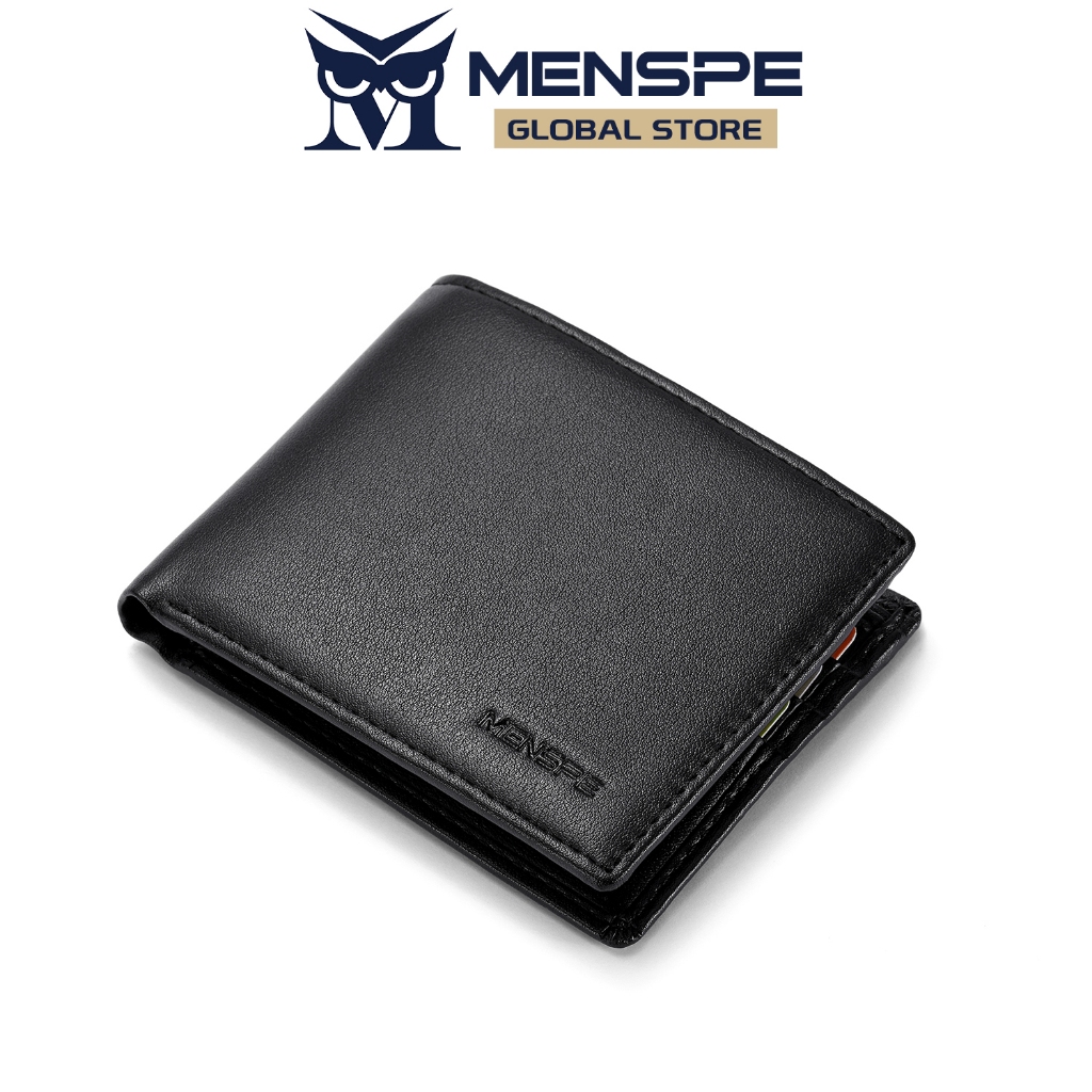 MENSPEกระเป๋าเงินของผู้ชาย การออกแบบที่เรียบง่ายกระเป๋าสตางค์ใบสั้น