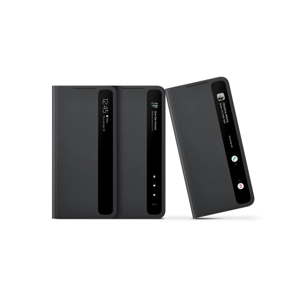 Window View Clear Smart Flip Cover สําหรับ Samsung Galaxy Note 10 20 S20 S21 Plus + Ultra Real Smart