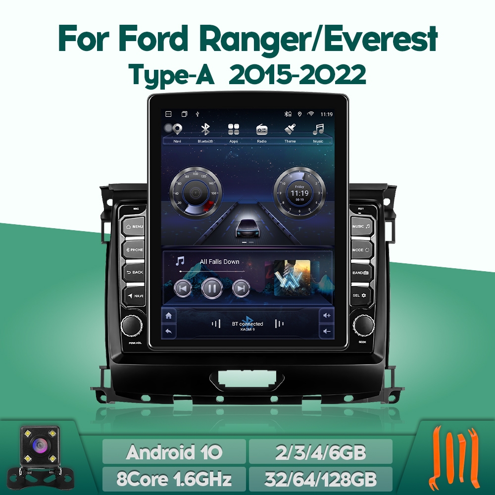 Webetter TopNavi เครื่องเล่นสเตอริโอ หน้าจอแนวตั้ง 9.7 นิ้ว แอนดรอยด์ 8Core IPS สําหรับ Ford Ranger Everest Type-A 2015-2022 พร้อม 4G CarPlay DSP BT WiFi GPS