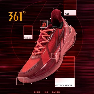 361 Degrees Big3 4.0 Quick รองเท้าบาสเก็ตบอลสำหรับผู้ชาย รองเท้าผ้าใบหุ้มข้อต่ำที่ทนทานต่อการสึกหรอ 572321105