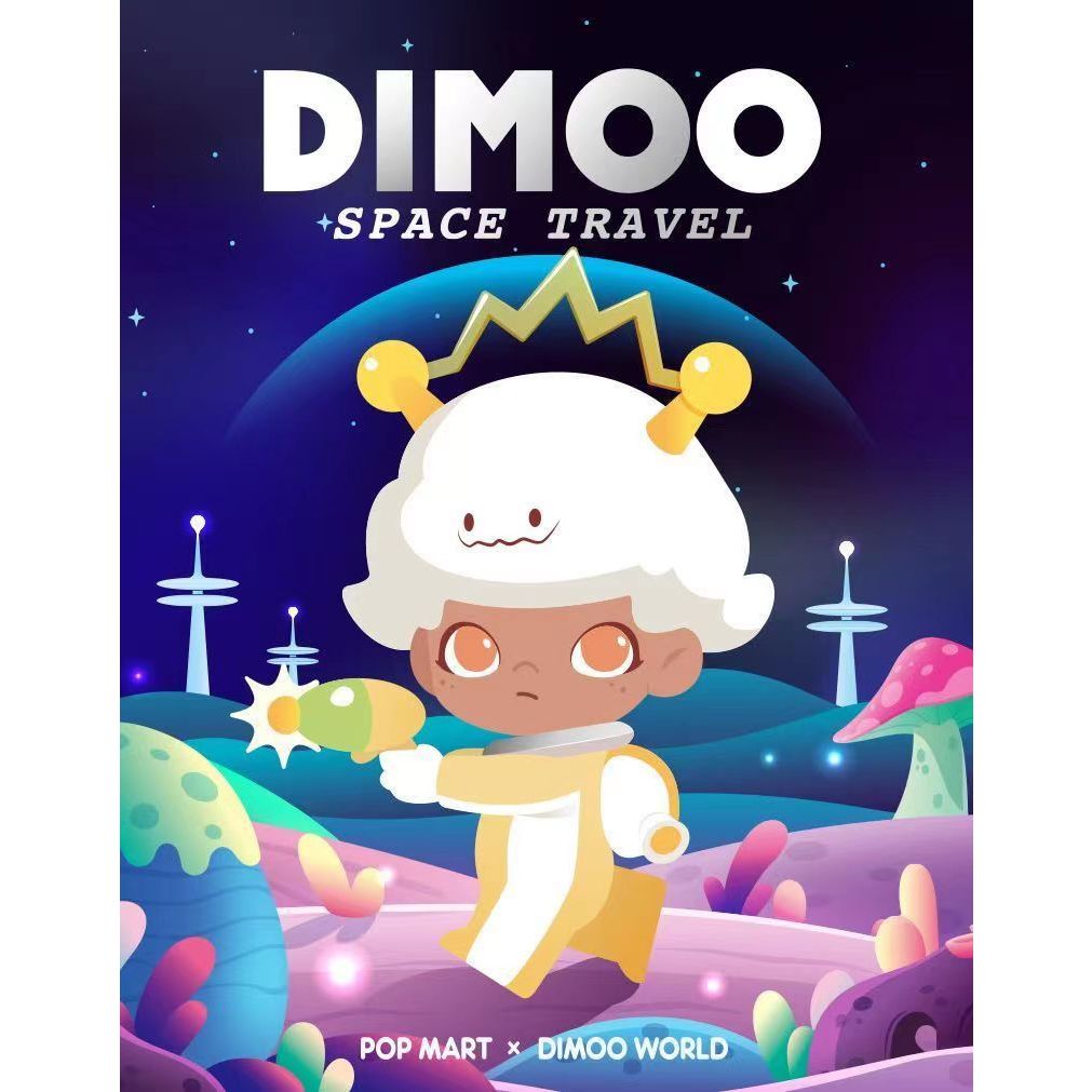 [ของแท้] Pop MART DIMOO Space Travel Series เข็มกลัดของเล่นเซอร์ไพรส์ DIMOO สินค้าน่ารัก ของขวัญ