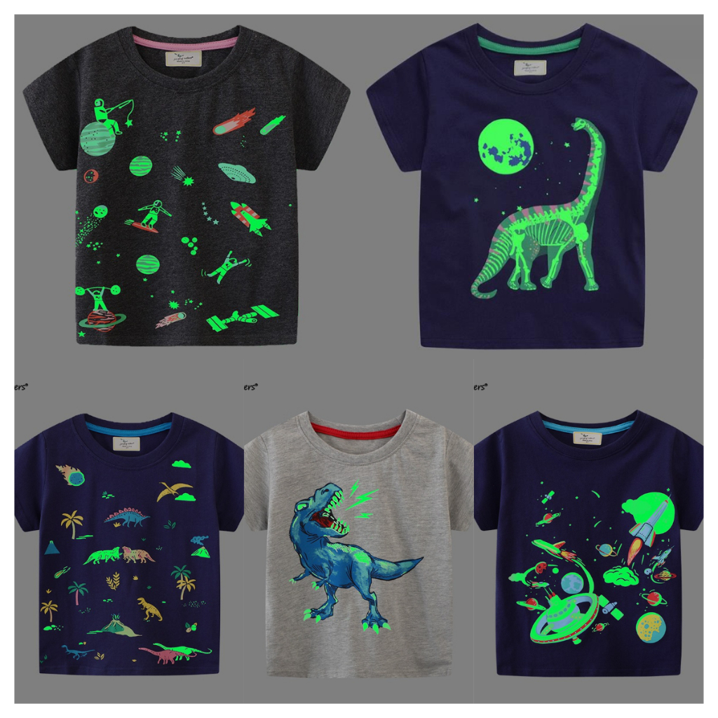 1-7 Y เสื้อยืด Tees Tops แขนเสื้อชายเสื้อสําหรับเด็กเสื้อผ้าเด็กผ้าฝ้ายทารก All Saints Day luminous 