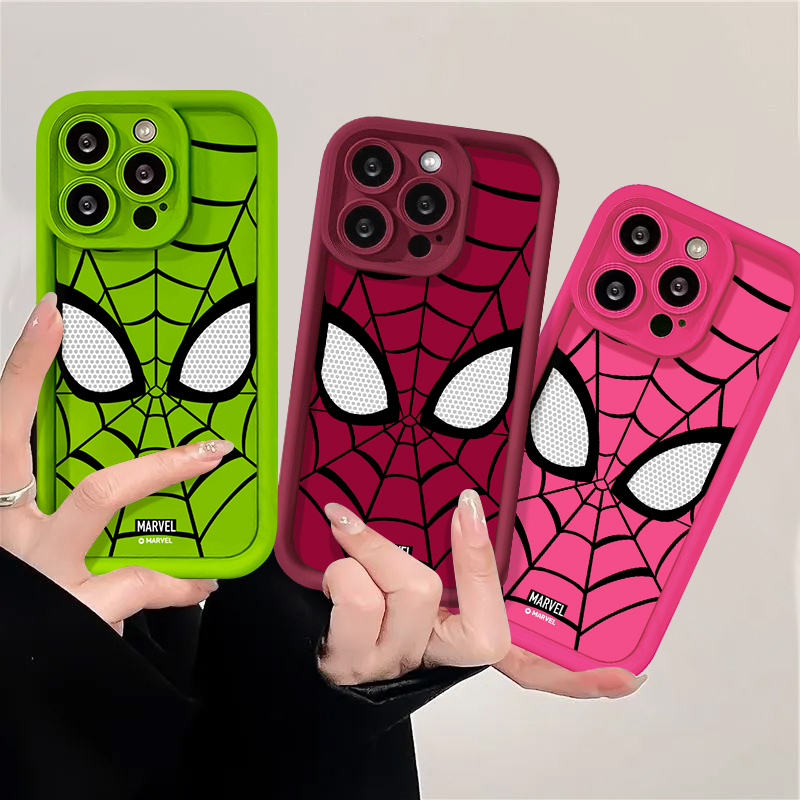 เคสโทรศัพท์มือถือแบบนิ่ม ลายอะนิเมะมาร์เวล สไปเดอร์แมน แฟชั่น สําหรับ IPhone 15 11 12 14 13 Pro Max 7Plus XR X 15 7 8 6 6S Plus XS Max SE 2020