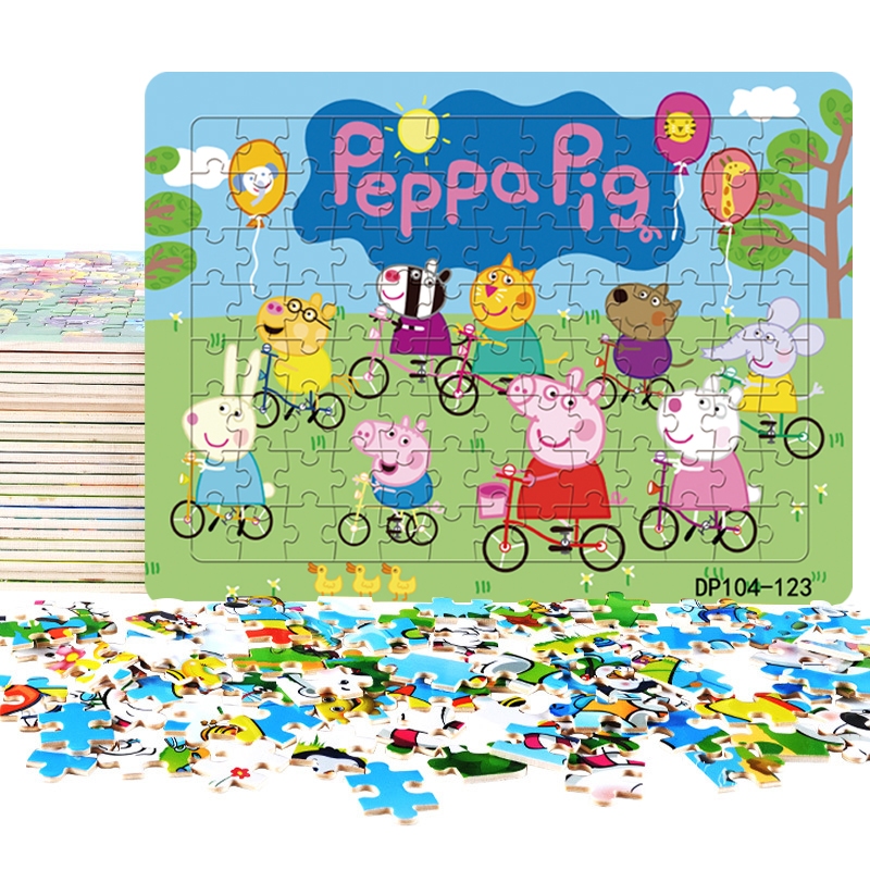 จิ๊กซอว์ รูปครอบครัว Peppa Pig Peppa ของเล่นเสริมการเรียนรู้เด็ก