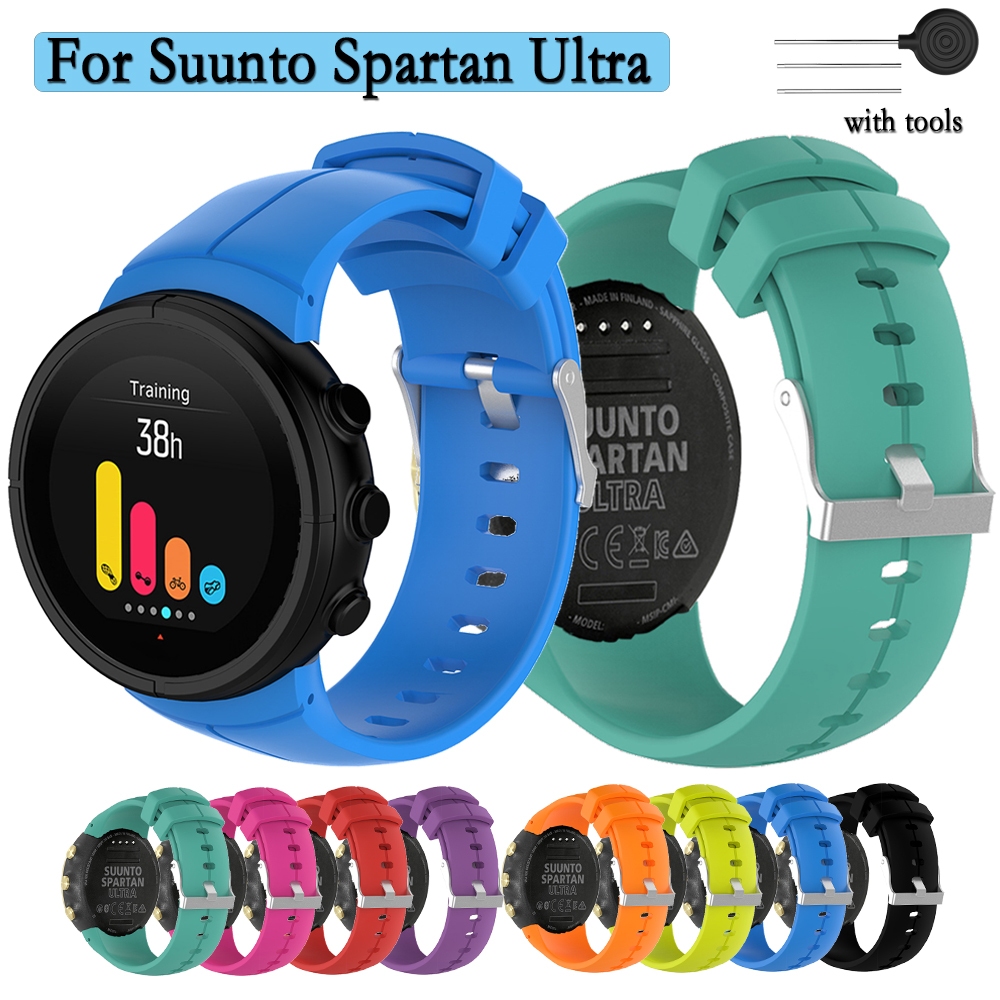 สายนาฬิกาข้อมือซิลิโคน ทนทาน พร้อมเครื่องมือ สําหรับ Suunto Spartan Ultra