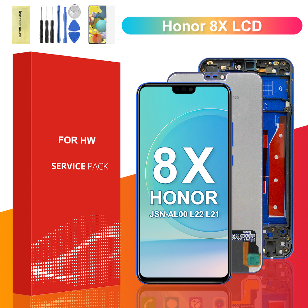 TFT Huawei Honor 8X JSN-L21 JSN-L22 / Honor 9X Lite จอแสดงผล LCD Touch Screen Digitizer พร้อมกรอบประ