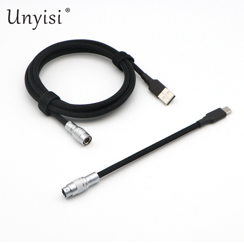 สายเคเบิลคีย์บอร์ดเชิงกล USB-A เป็น USB-C ที่ผลิตในมือพร้อมนักบิน YC8