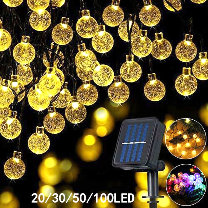 ไฟแฟลชทรงกลม LED พลังงานแสงอาทิตย ์ สําหรับตกแต ่ งสวนปีใหม ่