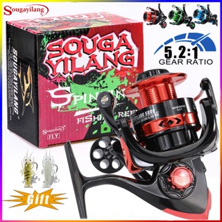 Sougayilang รอกตกปลาอลูมิเนียม อัตราทดเกียร์ 5.2:1 1000-5000…