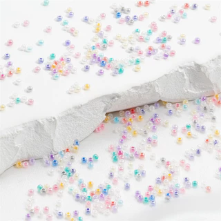 St. kunkka คุณภาพสูง 2 มม. ประมาณ 1050 ชิ้นสีครีมน่ารักมากผสมสีลูกปัดแก้วสำหรับเครื่องประดับ DIY ทำสร้อยข้อมือสร้อยคอ