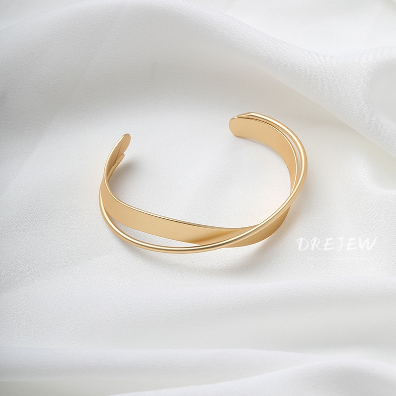 DREJEW สร้อยข้อมือ เนื้อแมตต์ สีทอง เปิดเปิด สไตล์เกาหลี ย้อนยุค บุคลิกภาพ หลากหลาย แฟชั่น เครื่องประดับมือ แพ้ง่าย