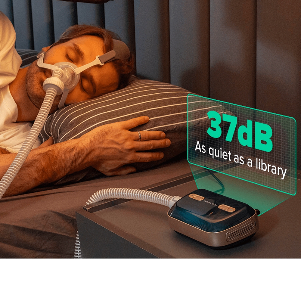 บลูทูธ AUTO CPAP/APAP รักษาการนอนกรน ป้องกันการนอนกรน การนอนหลับ ระบายอากาศ รายงานสุขภาพ พร้อมหน้ากาก