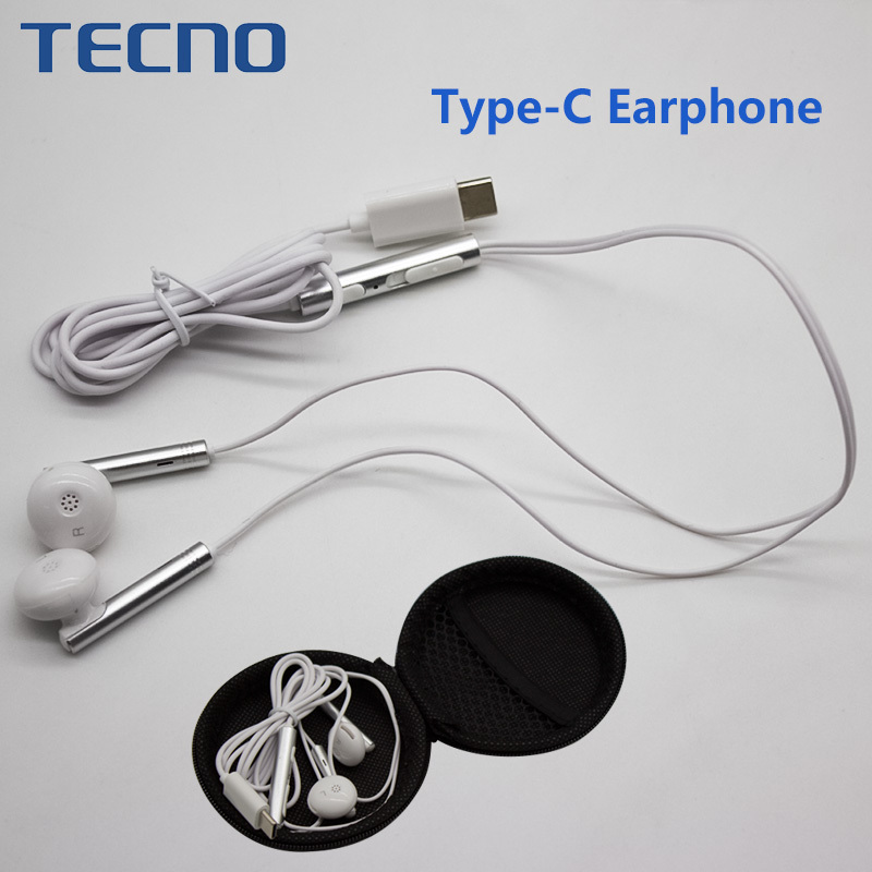 Tecno ชุดหูฟังควบคุมด้วยสาย พร้อมไมโครโฟน แฮนด์ฟรี ออกแบบตามสรีรศาสตร์ Type-C สําหรับ TECNO Infinix