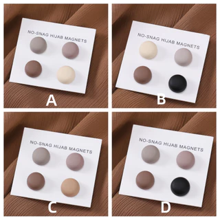 Macaron สีเข็มกลัด Pin ชุด 4 ชิ้น Multi-ใช้ Hijab Party ของขวัญ AccessoriesSolid 4 ชิ้น