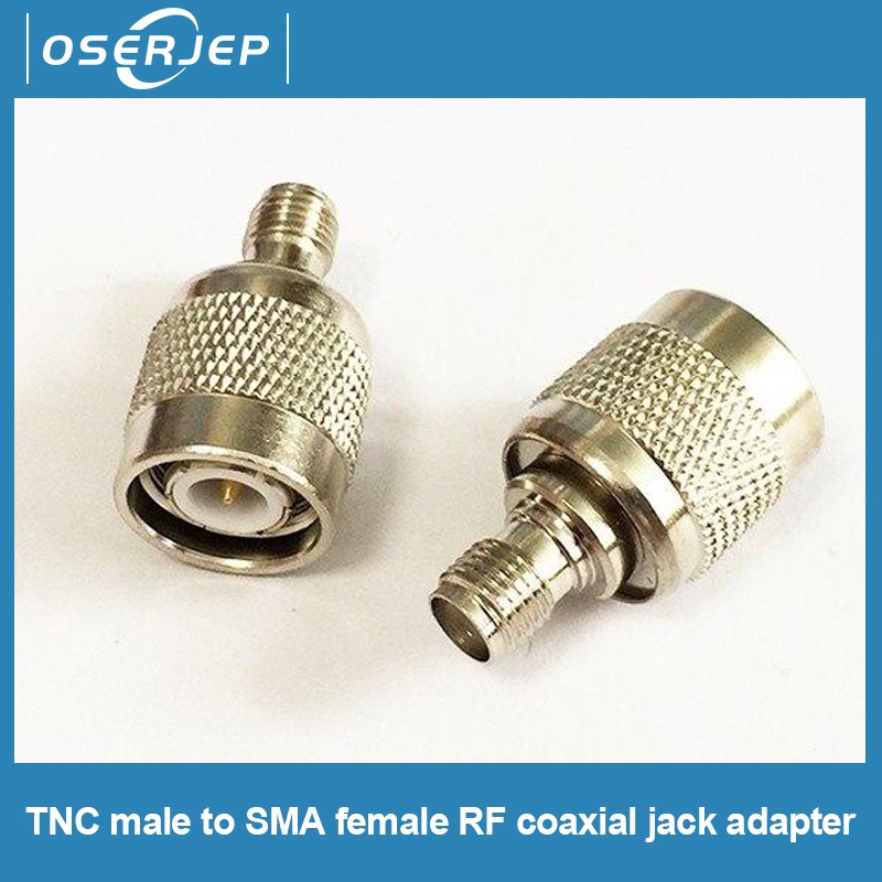 อะแดปเตอร์แปลงแจ็ค RF Coax TNC Male Plug to SMA Female ชุบนิกเกิล 1 ชิ้น