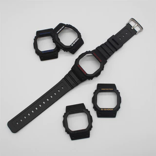 สายนาฬิกาเรซิ ่ นพร ้ อมฝาปิดสําหรับ DW 5600 5025 นาฬิกากีฬากันน ้ ําเปลี ่ ยนสร ้ อยข ้ อมืออุปกรณ ์ เสริม