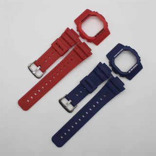 สายนาฬิกาเรซิ ่ นพร ้ อมฝาปิดสําหรับ DW 5600 5025 นาฬิกากีฬากันน ้ ําเปลี ่ ยนสร ้ อยข ้ อมืออุปกรณ ์ เสริม