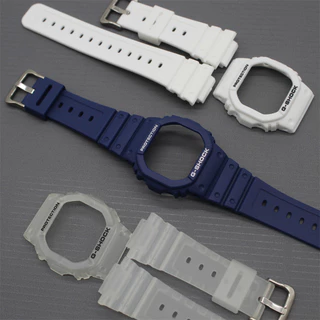 สายนาฬิกาเรซิ ่ นพร ้ อมฝาปิดสําหรับ DW 5600 5025 นาฬิกากีฬากันน ้ ําเปลี ่ ยนสร ้ อยข ้ อมืออุปกรณ ์ เสริม