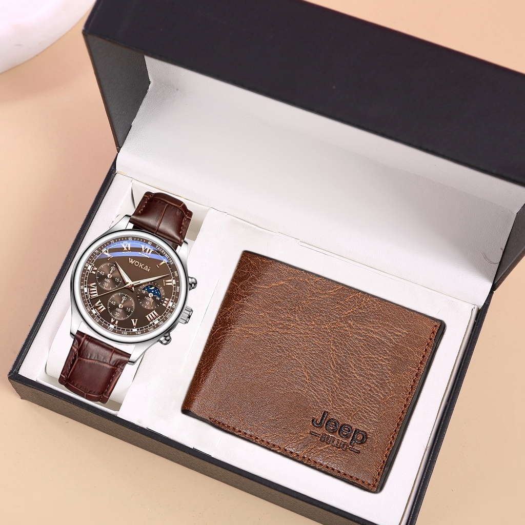 Jeep กระเป๋าสตางค์หนัง ใบสั้น สำหรับผู้ชาย 8052