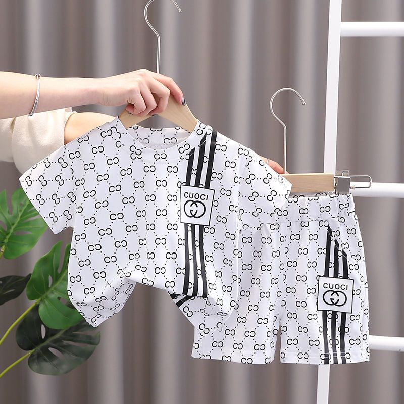 Trendy baby ชุดเสื้อยืดแขนสั้น กางเกงขาสั้น ผ้าเรยอน รูปที่ 8