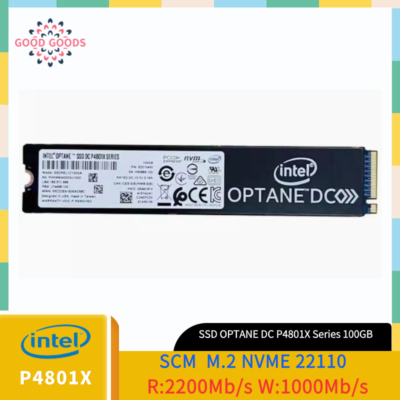 Intel Optane SSD DC P4801X Series 100GB SCM M.2 NVME 22110 (SSDPEL1K100GA)