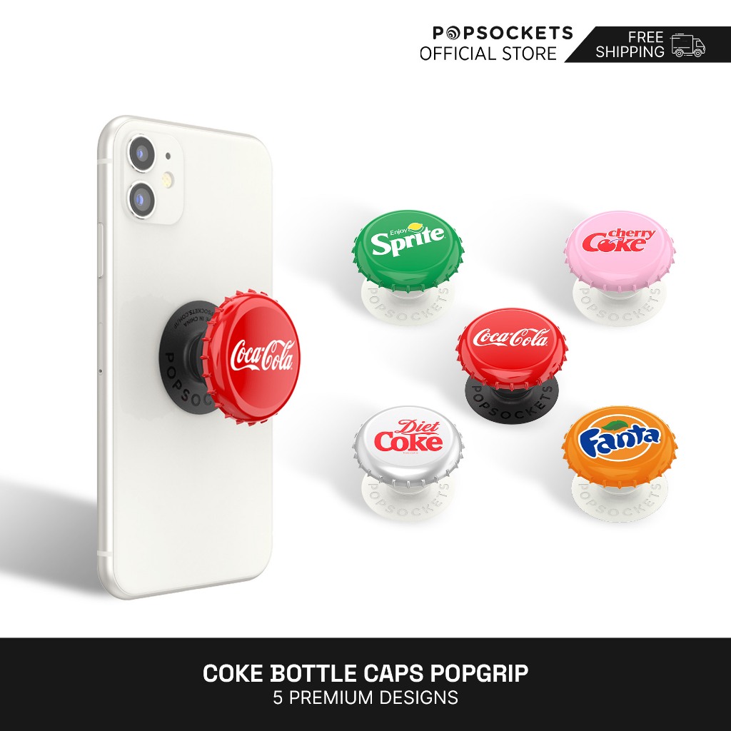 Popsockets Coca-Cola PopGrip ของแท้ | ที่จับโทรศัพท์มือถือ แบบพรีเมี่ยม | ที่วางโทรศัพท์ที่ดีที่สุดและคล้ายกับที่วางแหวนโทรศัพท์
