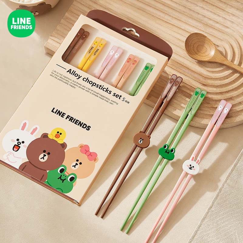 Line FRIENDS ตะเกียบอัลลอย กันชื้น ทนต่ออุณหภูมิสูง