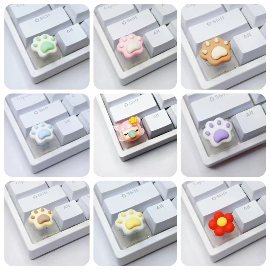 1 ชิ้น Cat Claw โปร่งแสง PBT Keycap ctrl Keycap สําหรับคีย์บอร์ดแบบกลไก