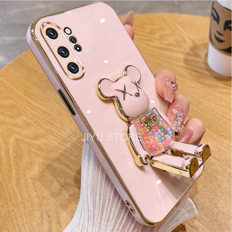 เคส Samsung Note 20 Ultra Note 9 8 10 Plus Note10 Lite ซิลิโคนนิ่ม พร้อมตัวยึด หมี แคนดี้ น่ารัก พับ