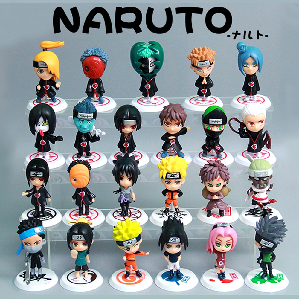 NARUTO ชุดอะนิเมะนารูโตะ พีวีซีรูปการกระ ทําของเล่นนารูโตะ Hinata Sasuke Itachi Kakashi Gaara แบบอย่าง ของขวัญวันเกิด