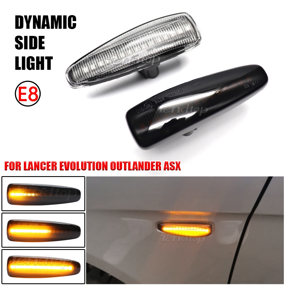 หลอดไฟเลี้ยวไดนามิก LED สําหรับ Mitsubishi Lancer Evolution Evo X Outlander Sport RVR ASX Mirage 2014-2019 2 ชิ้น