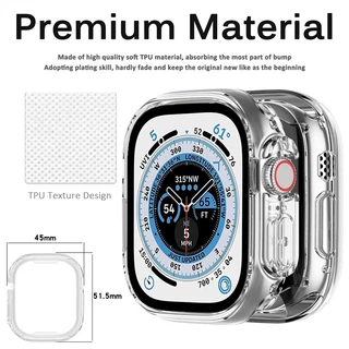 สําหรับ apple watch series 11/10 46 มม.42 มม.7 6 SE 5 4 3 2 1tpu ป้องกันหน้าจอสําหรับ iwatch 45mm41 มม.44 มม.40 มม.Transparnt กรณี