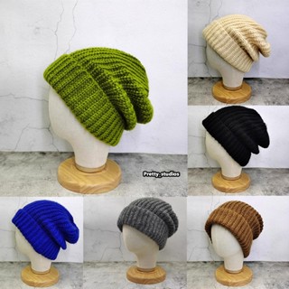 🔥หมวกหนาว ถัก ไหมพรม ผู้หญิง ผู้ชาย สไตล์เกาหลี