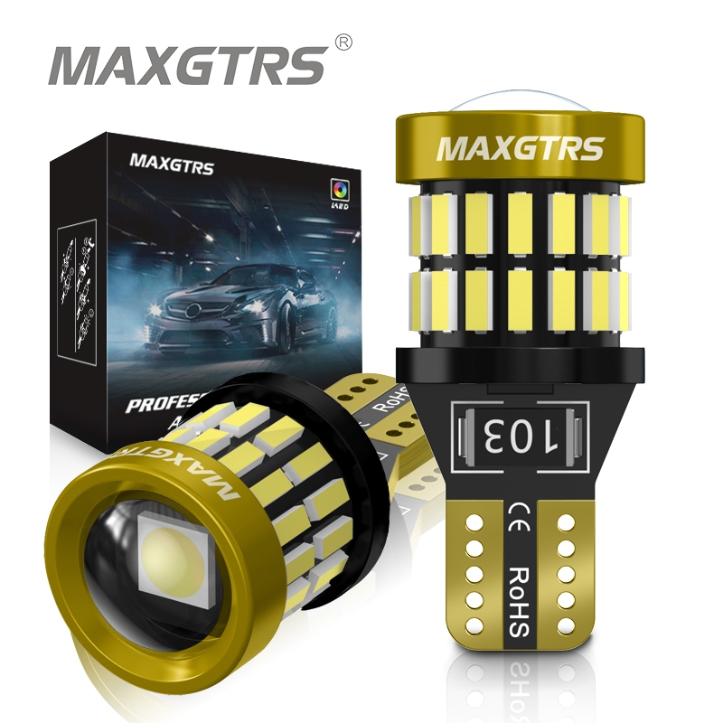 Maxgtrs หลอดไฟข้างรถยนต์ LED W5W T10 5W5 12V 24V 8W 950Lm 194 3030 SMD สีขาวอําพัน สีแดง 2 ชิ้น