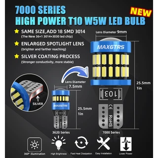Maxgtrs หลอดไฟข้างรถยนต์ LED W5W T10 5W5 12V 8W 950Lm 194 3030 SMD สีขาวอําพัน สีแดง 2 ชิ้น